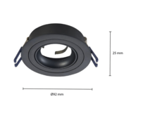GU10 armatuur zwart kantelbaar | Voor 50mm LED spots | IP22
