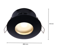 GU10 inbouwspot zwart | Voor 50mm LED spots | IP65