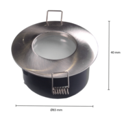 GU10 inbouwspot zilver | Voor 50mm LED spots | IP65