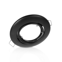 GU10 inbouwarmatuur mat zwart kantelbaar | Voor 50mm LED spots