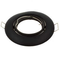 GU10 inbouwarmatuur mat zwart kantelbaar | Voor 50mm LED spots