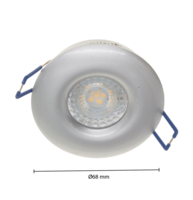 Inbouwarmatuur zilver | Voor 50mm LED spots | IP44