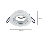 GU10 inbouwarmatuur wit kantelbaar | Voor 50mm LED spots | IP22