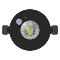 LED inbouwspot 6W zwart dimbaar | 600lm | Instelbare lichtkleur &amp; instelbare sensor IP65