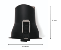 LED inbouwspot 9W zwart dimbaar | 660lm | 2700K warm wit IP44