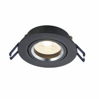 Inbouwspot kantelbaar | &Oslash;69mm | Zwart - voor 50mm LED spots