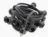 Prikkabel 10 meter met 20 fittingen en stekker | E27 | IP44
