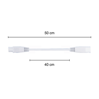 T5 connecting cable | 50cm | White | Male/Female connector