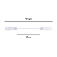 T5 connecting cable | 100cm | White | Rubber