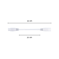 T5 Connection Cable | 30cm | White | Rubber