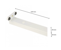 Dubbele led TL armatuur | IP22 | 60cm | Wit