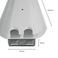 Dubbele led TL armatuur met reflector | IP22 | 120cm