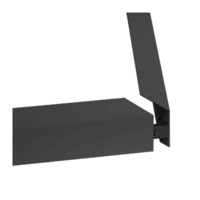 Opbouw clickframe led paneel | 120x30cm | 50mm | Zwart | Back- en side-lit