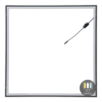 LED panel 60x60cm | CCT switch | 40W | Side-lit | Black