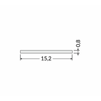 Schuifcover tbv opbouwprofiel vlak tot 10mm | 2M | Opaal
