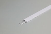 Klikbare cover tbv opbouwprofiel vlak tot 10mm | 2M | Wit