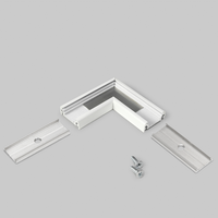 Hoekstuk tbv opbouwprofiel vlak tot 10mm | Wit
