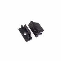 Eindkap met kabelopening tbv opbouwprofiel vlak tot 10mm | Zwart | 20 stuks