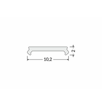 Klikbare cover tbv opbouwprofiel vierkant en inbouwprofiel tot 10mm | 2M | Zwart