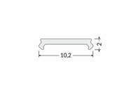 Klikbare cover tbv opbouwprofiel vierkant en inbouwprofiel tot 10mm | 2M | Zwart