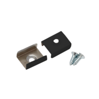 Bevestigingsclip tbv opbouwprofiel vierkant en inbouwprofiel tot 10mm | Zwart | 20 stuks