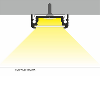 Ledstrip opbouwprofiel vlak tot 14mm | 2M | Zilver