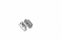 Eindkap met kabelopening tbv opbouwprofiel vlak tot 14mm | Zilver | 2 stuks
