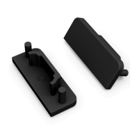 Eindkap tbv opbouwprofiel vlak tot 14mm | Zwart | 20 stuks