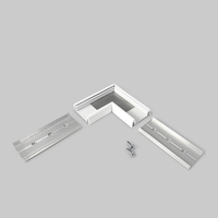 Hoekstuk tbv opbouwprofiel vlak tot 14mm | Wit