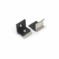 Bevestigingsclip tbv opbouwprofiel rond tot 12mm | Zijmontage | Zwart | 20 stuks