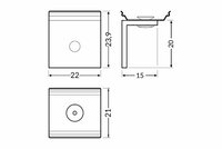Bevestigingsclip tbv opbouwprofiel rond tot 12mm | Zijmontage | Zwart | 20 stuks
