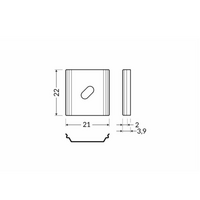 Bevestigingsclip tbv opbouwprofiel rond tot 12mm | 20 stuks