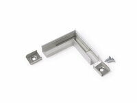 Hoekstuk tbv opbouwprofiel vierkant tot 10mm | Zilver