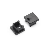 Eindkap met kabelopening tbv opbouwprofiel vierkant tot 10mm | Zwart | 20 stuks