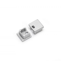 Eindkap met kabelopening tbv opbouwprofiel vierkant tot 10mm | Zilver | 20 stuks