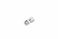 Eindkap met kabelopening tbv opbouwprofiel vierkant tot 10mm | Zilver | 20 stuks