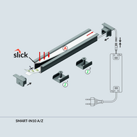 Ledstrip inbouwprofiel tot 10mm | 2M | Zilver