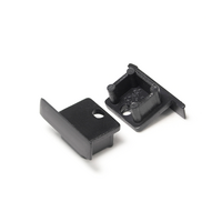 Eindkap met kabelopening tbv inbouwprofiel tot 10mm | Zwart | 20 stuks