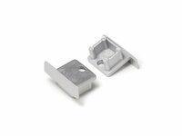 Eindkap met kabelopening tbv inbouwprofiel tot 10mm | Zilver | 20 stuks