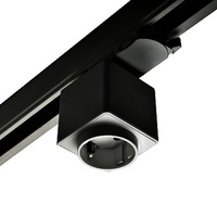 3-fase rail stopcontact | Zwart