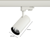 3-fase railspot 10W | 3000K | Wit