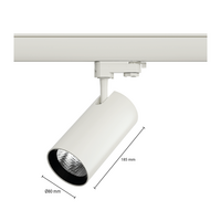 3-fase railspot 20W | 3000K | Wit