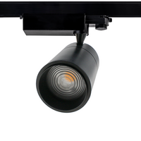 3-fase dimbare railspot 30W | 4000K | Zoomable 15-60&deg; | Zwart