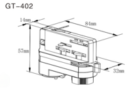 3-fase rail pendeladapter | 8 cm | Zwart