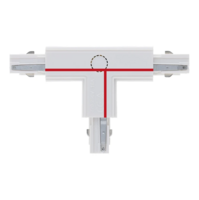 3-fase rail T-connector | Rechts-1 | Wit