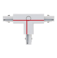3-fase rail T-connector | Links-1 | Wit