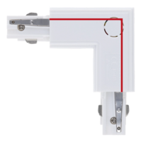 3-fase rail L-connector | Buitenhoek | Wit