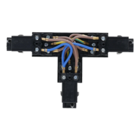 3-fase rail T-connector | Links-1 | Zwart