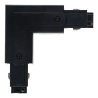 3-fase rail L-connector | Binnenhoek | Zwart