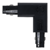 3-fase rail L-connector | Binnenhoek | Zwart